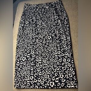Blue. S Leopard Print Black and White pencil Skirt size large